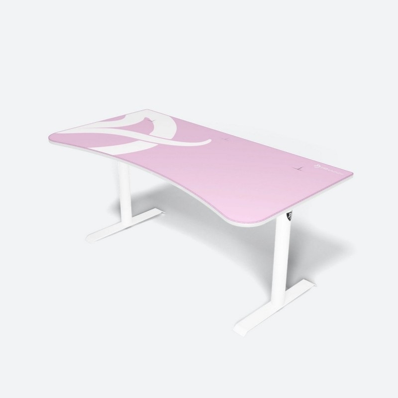    Arozzi Arena Gaming Desk - White-Pink
