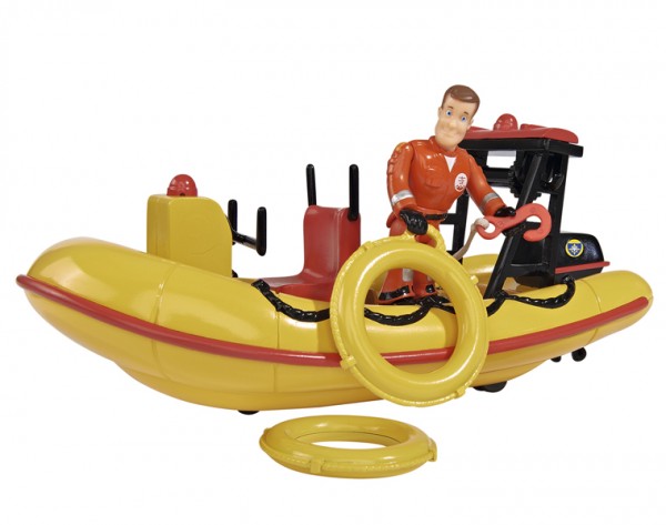 Лодка спасателей с фигуркой FIREMAN SAM Пожарный Сэм - 20 см (Dickie)