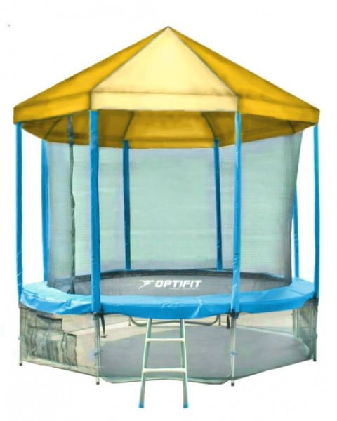 Батут OPTIFIT Like Blue 10FT с желтой крышей - 10 футов