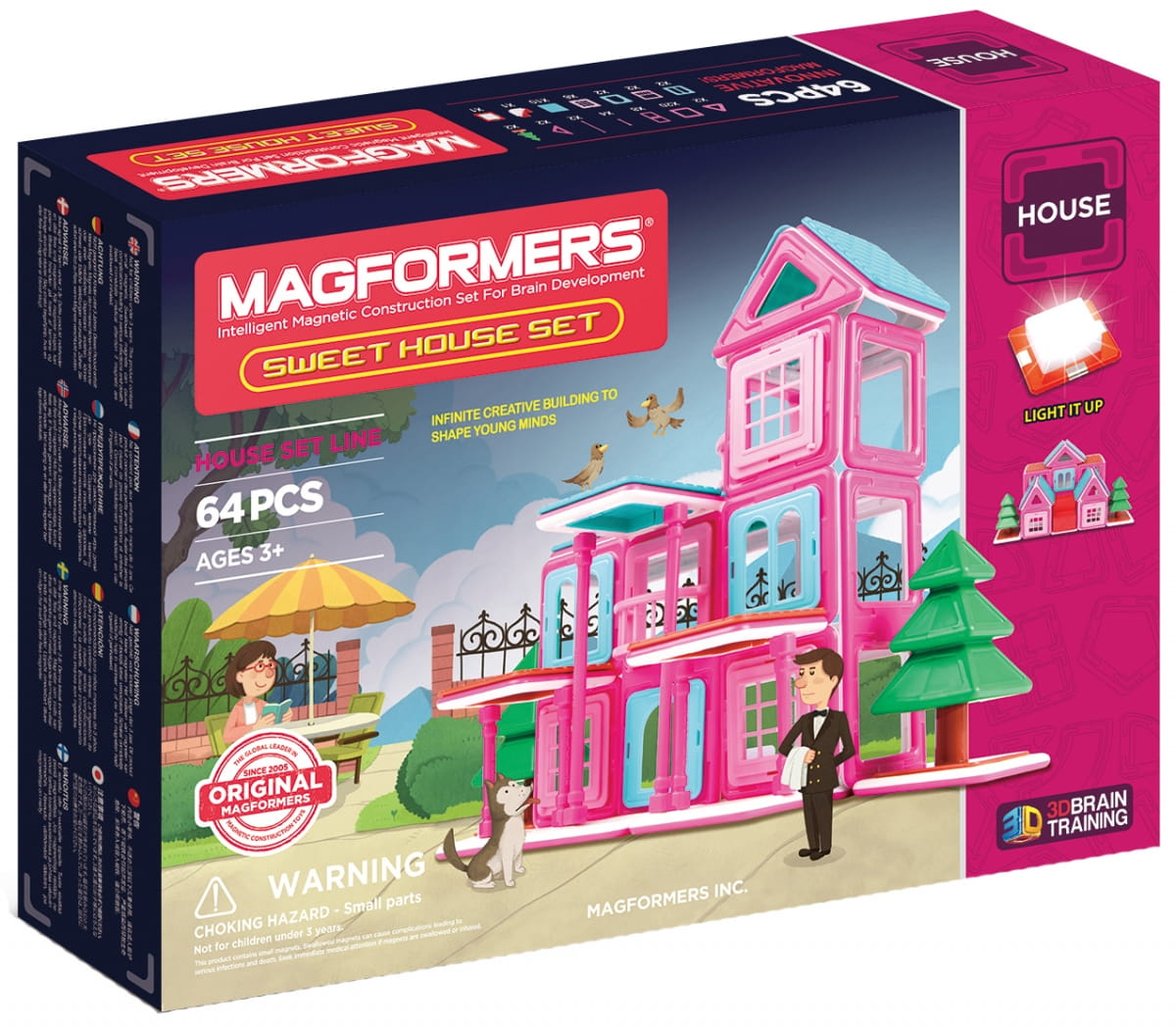 Магнитный конструктор MAGFORMERS Sweet House Set (64 детали)