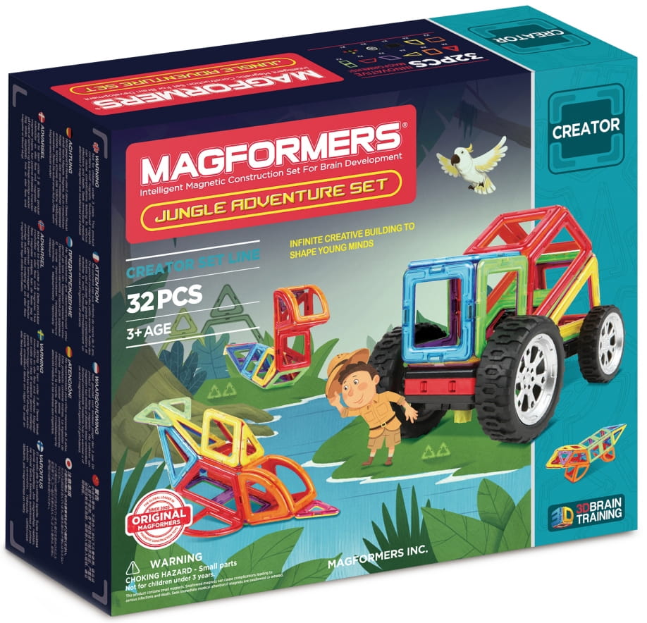 Магнитный конструктор MAGFORMERS Adventure Jungle set (32 детали)