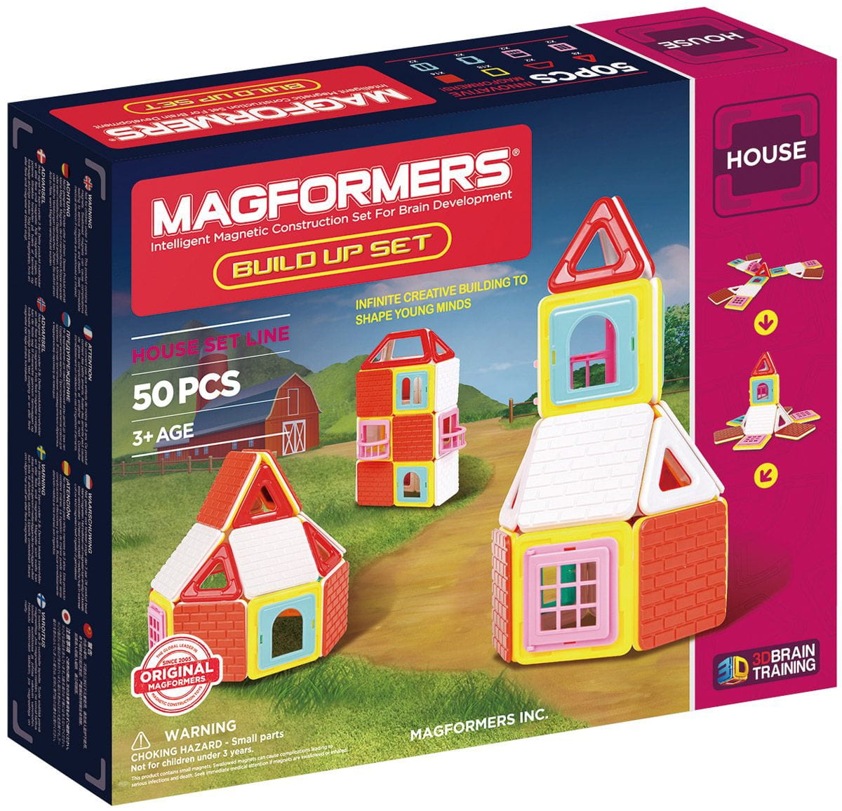 Магнитный конструктор MAGFORMERS Build Up Set (50 деталей)