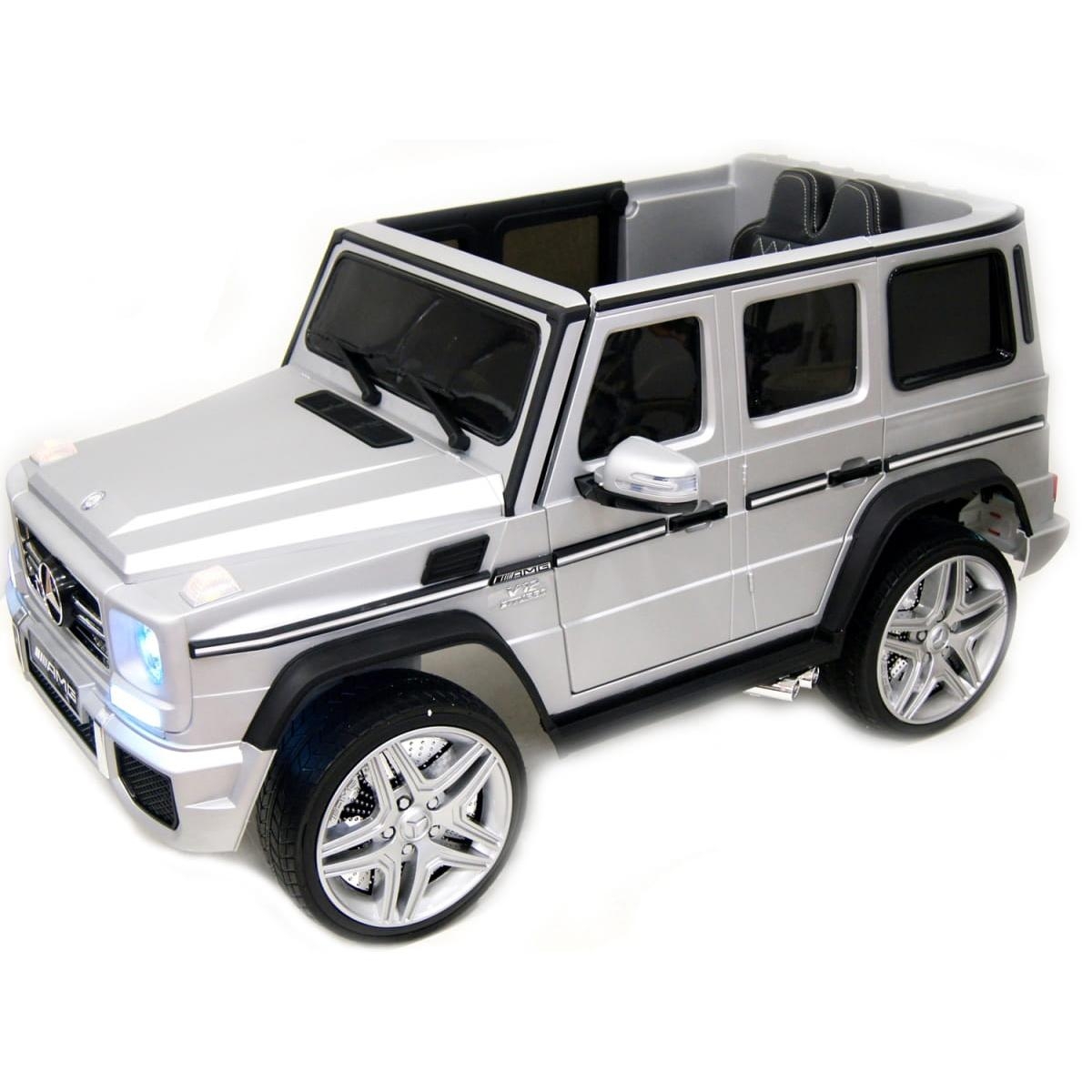 Фото Электромобиль RiverToys Mercedes-Benz G65-AMG (лицензионная модель) - серебристый глянец