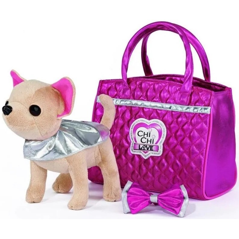 Фото Собачка Chi Chi Love Чихуахуа Гламур с розовой сумочкой и бантом - 20 см (Simba)