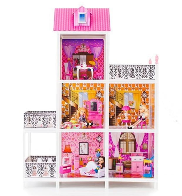 Дом для кукол Барби PAREMO - 5 комнат