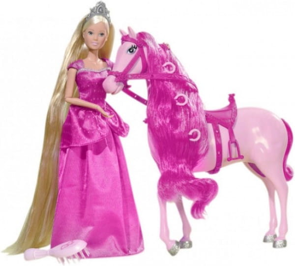 Кукла STEFFI Штеффи Супер длинные волосы - с лошадкой (Simba)
