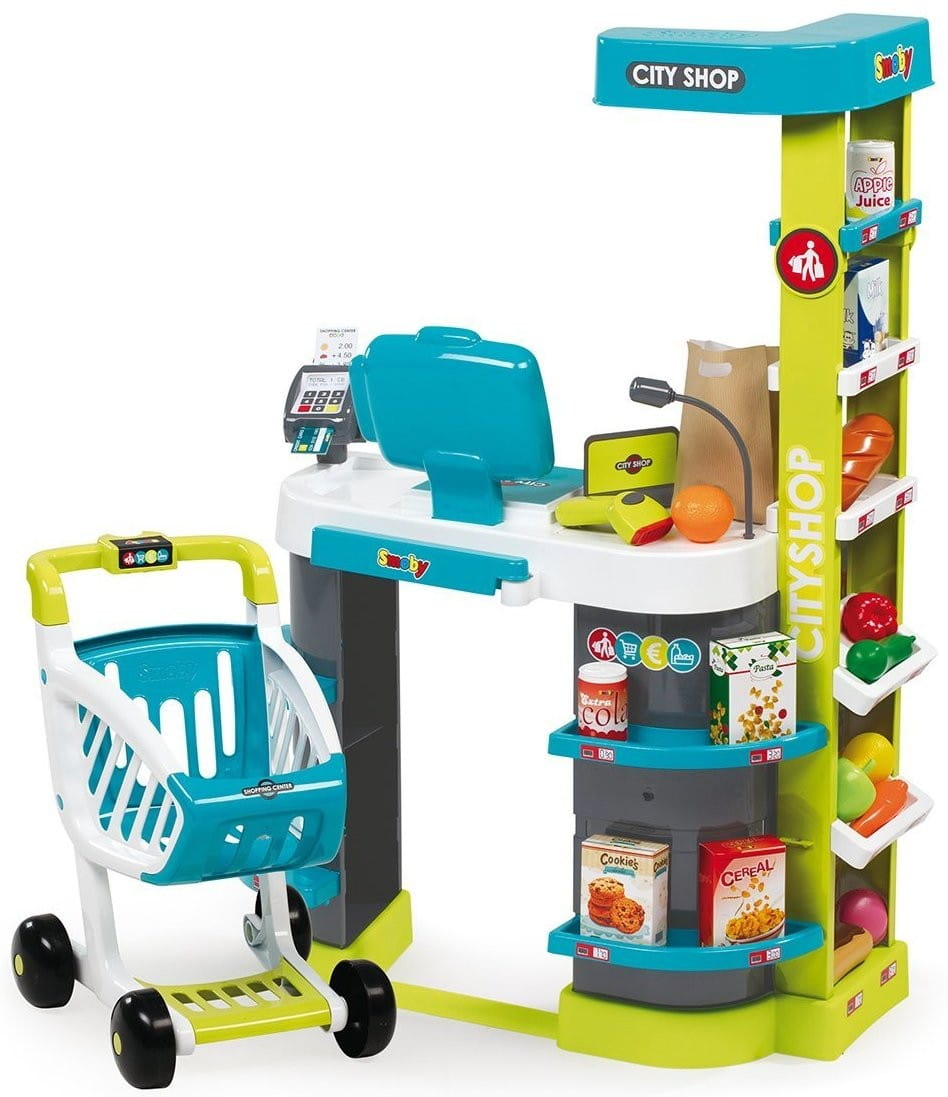 Фото Супермаркет Smoby City Shop - голубой