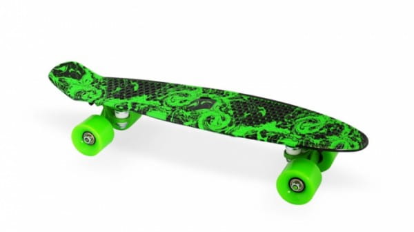 Скейт пластиковый MOOVE AND FUN 22х6"-18 - зеленый