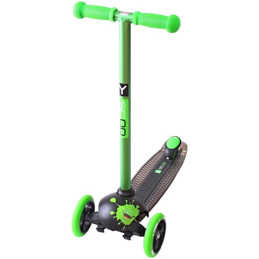 Фото Самокат Y-Scoo RT Trio Dianond 120 Monsters 1 высота - Green Zoko