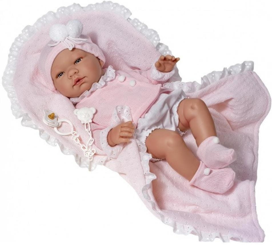 Кукла-пупс ASI Мария - 45 см (с розовым пледом)