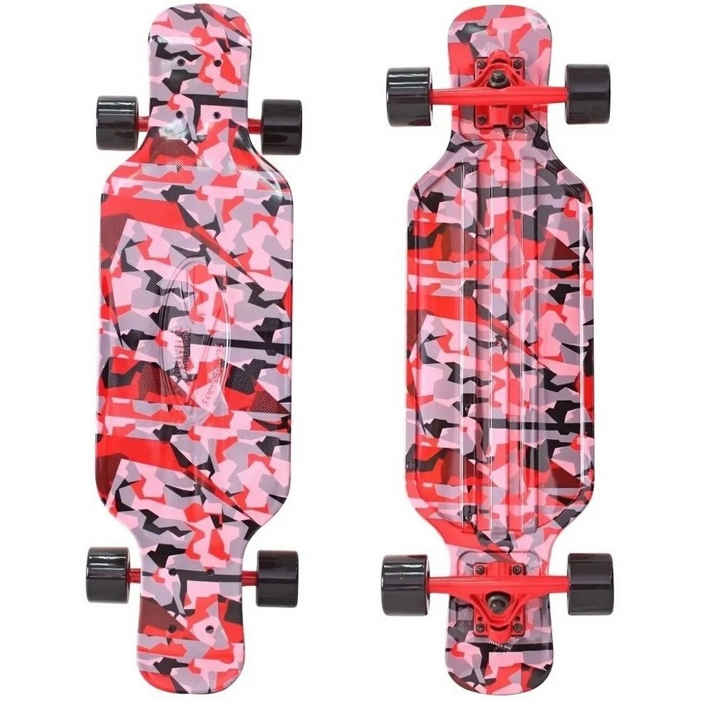 Фото Скейтборд Y-Scoo Longboard Shark Tir 31 дюйм - Chaos, Red-black
