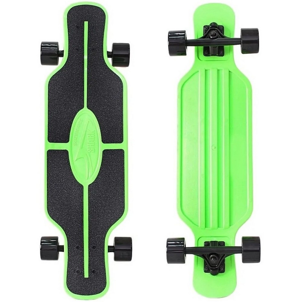 Фото Скейтборд Y-Scoo Longboard Shark Tir 31 дюйм - Green-black