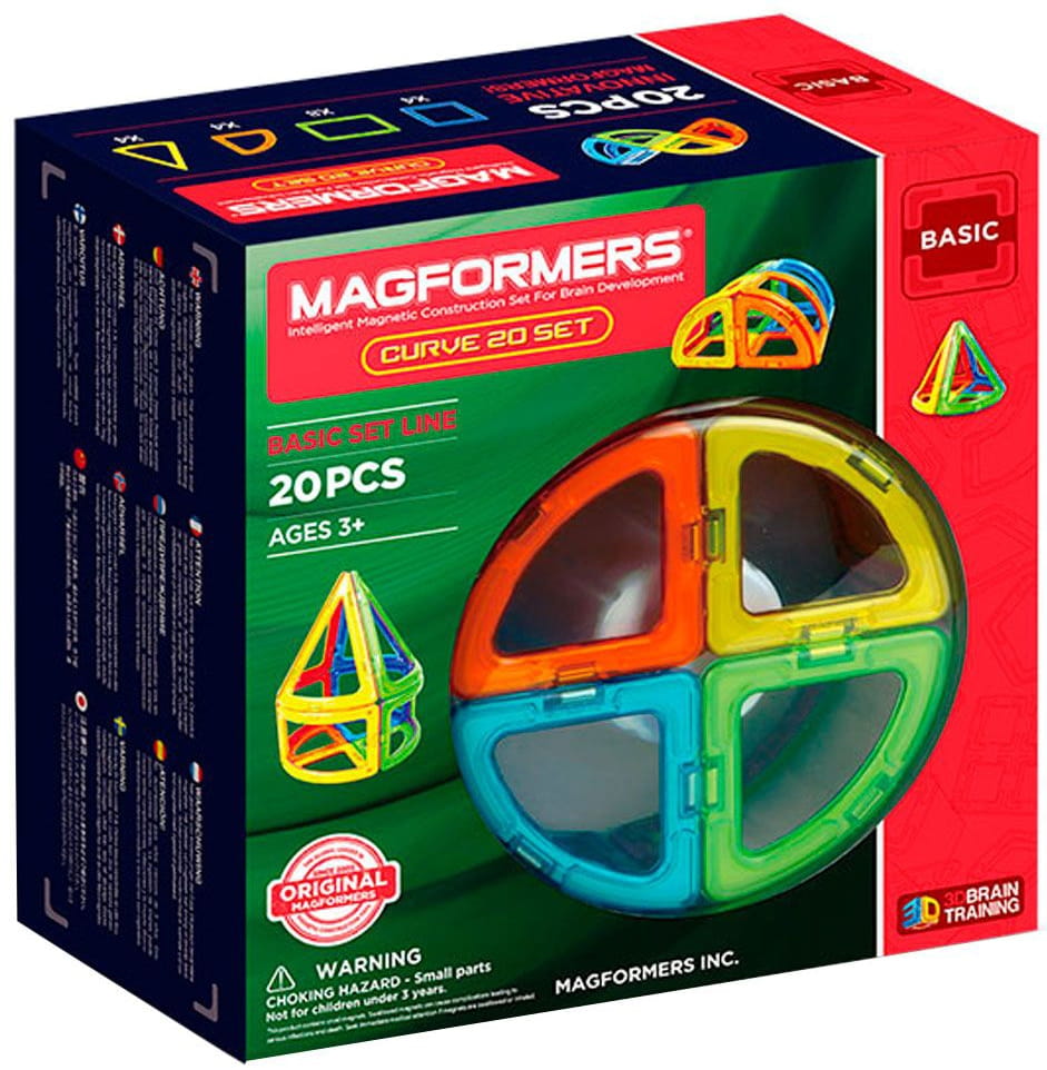 Магнитный конструктор MAGFORMERS Curve 20 Set (20 деталей)