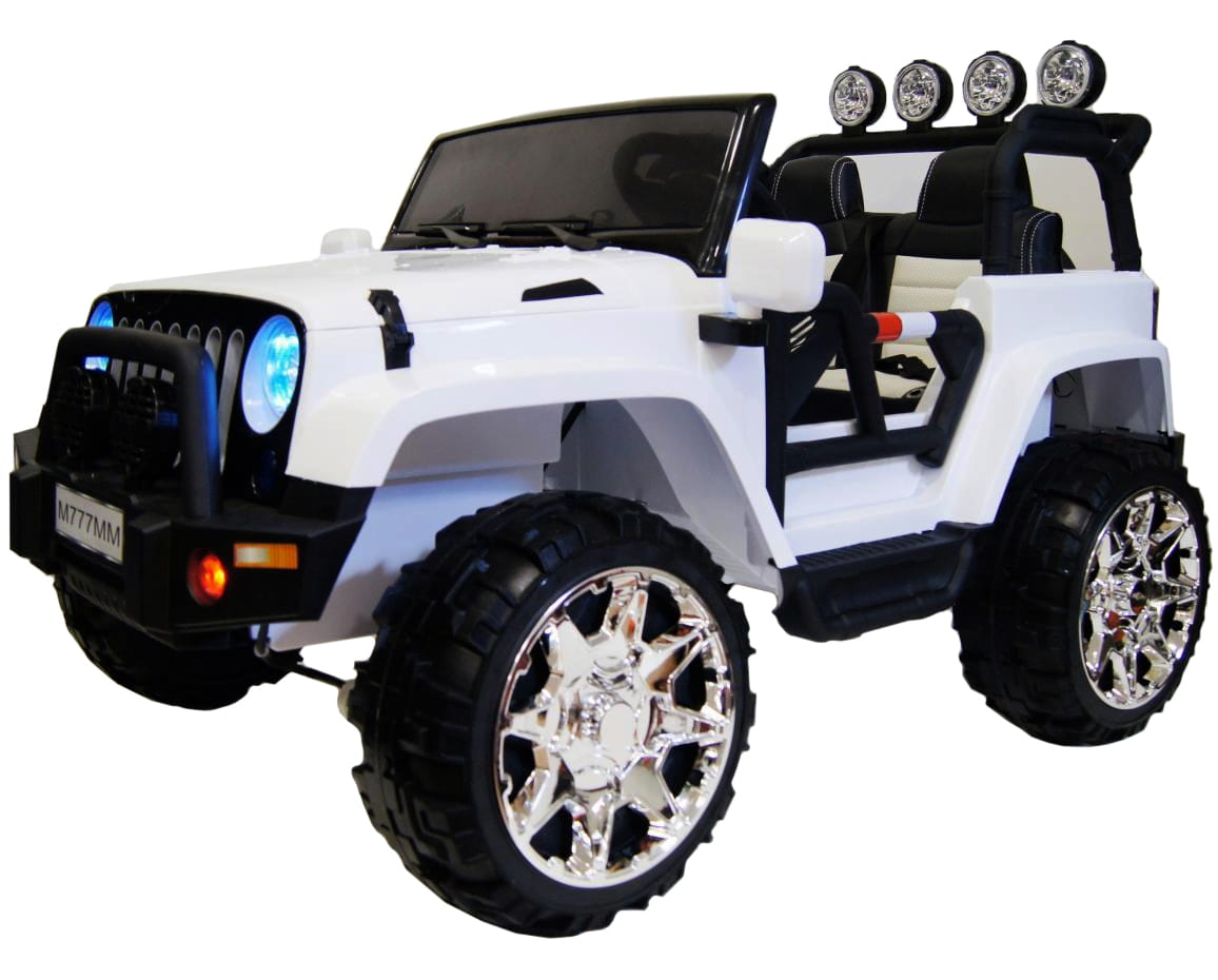 Электромобиль River Toys Jeep M777MM с дистанционным управлением (полный привод) - белый