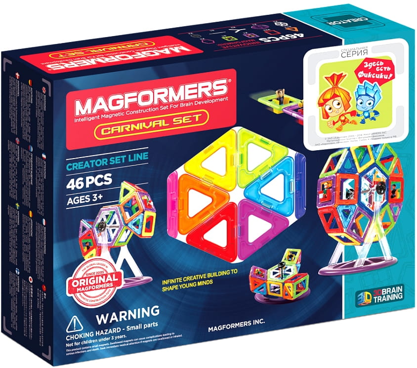 Магнитный конструктор MAGFORMERS Fixie Carnival Set (46 деталей)