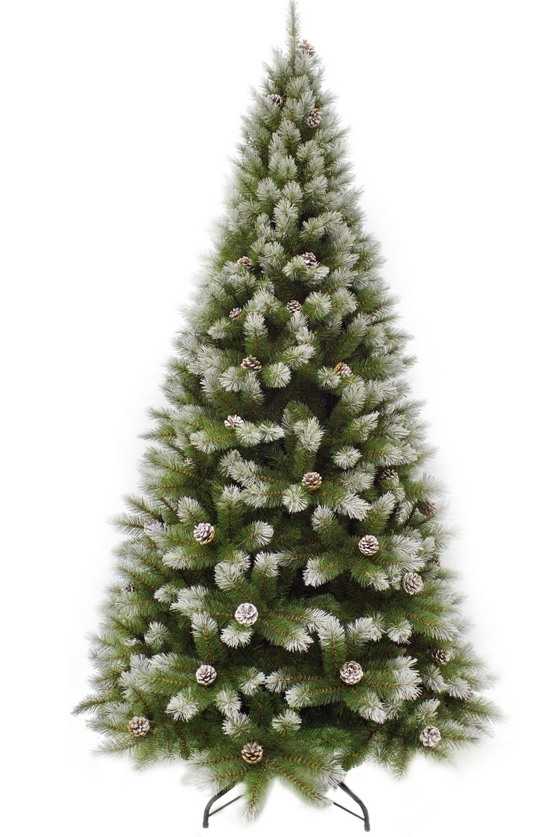 Фото Ель Triumph Tree с шишками Женева заснеженная - 155 см