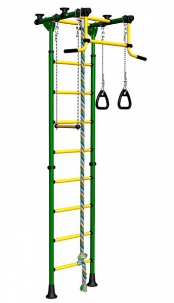 Детский спортивный комплекс KAMPFER Strong kid Ceiling - зелено-желтый (высота +26 см)