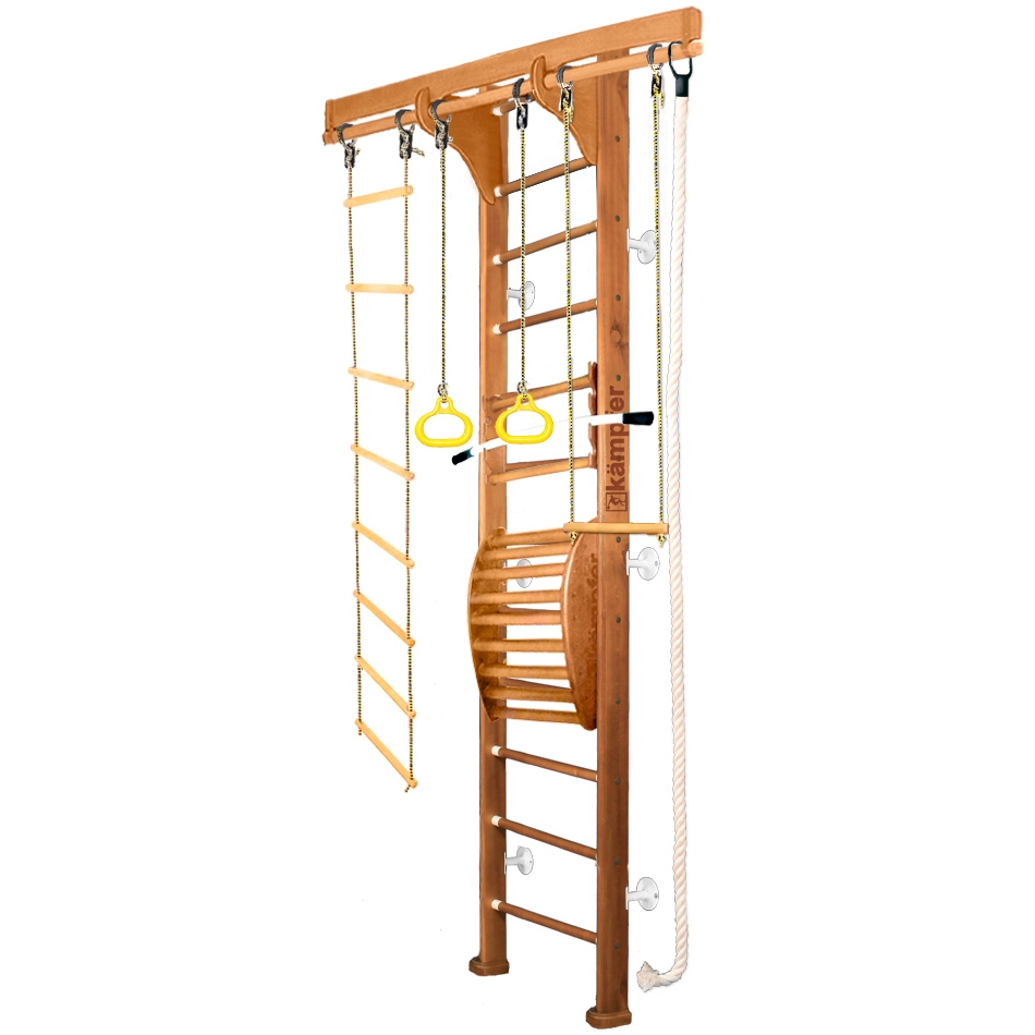 Фото Домашний спортивный комплекс Kampfer Wooden Ladder Maxi Wall - ореховый (3 м)