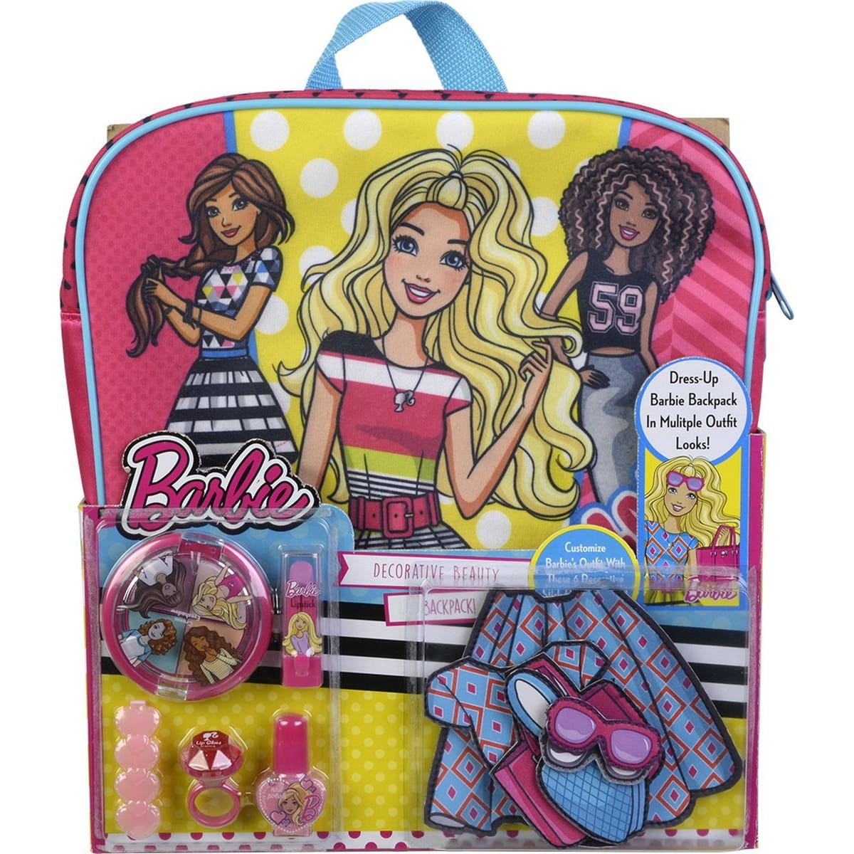 Игровой набор детской декоративной косметики MARKWINS Barbie (с рюкзаком)