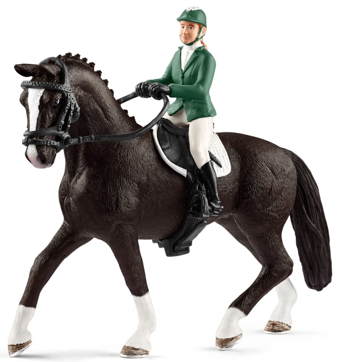 Фото Набор Schleich Наездница с черной лошадью