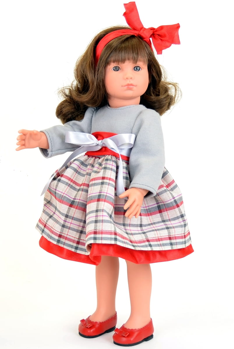 Кукла ASI Нелли - 40 см (в модном платье в клетку)