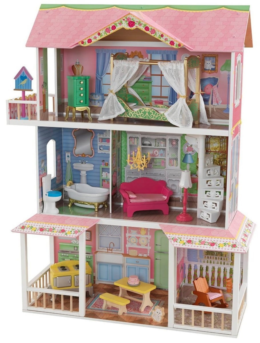 Фото Кукольный домик с мебелью KidKraft Sweet Savannah Карамельная Саванна (в подарочной упаковке)