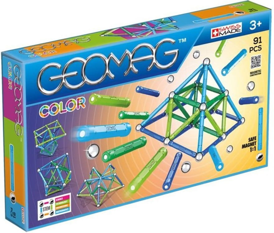 Магнитный конструктор GEOMAG Color - 91 деталь