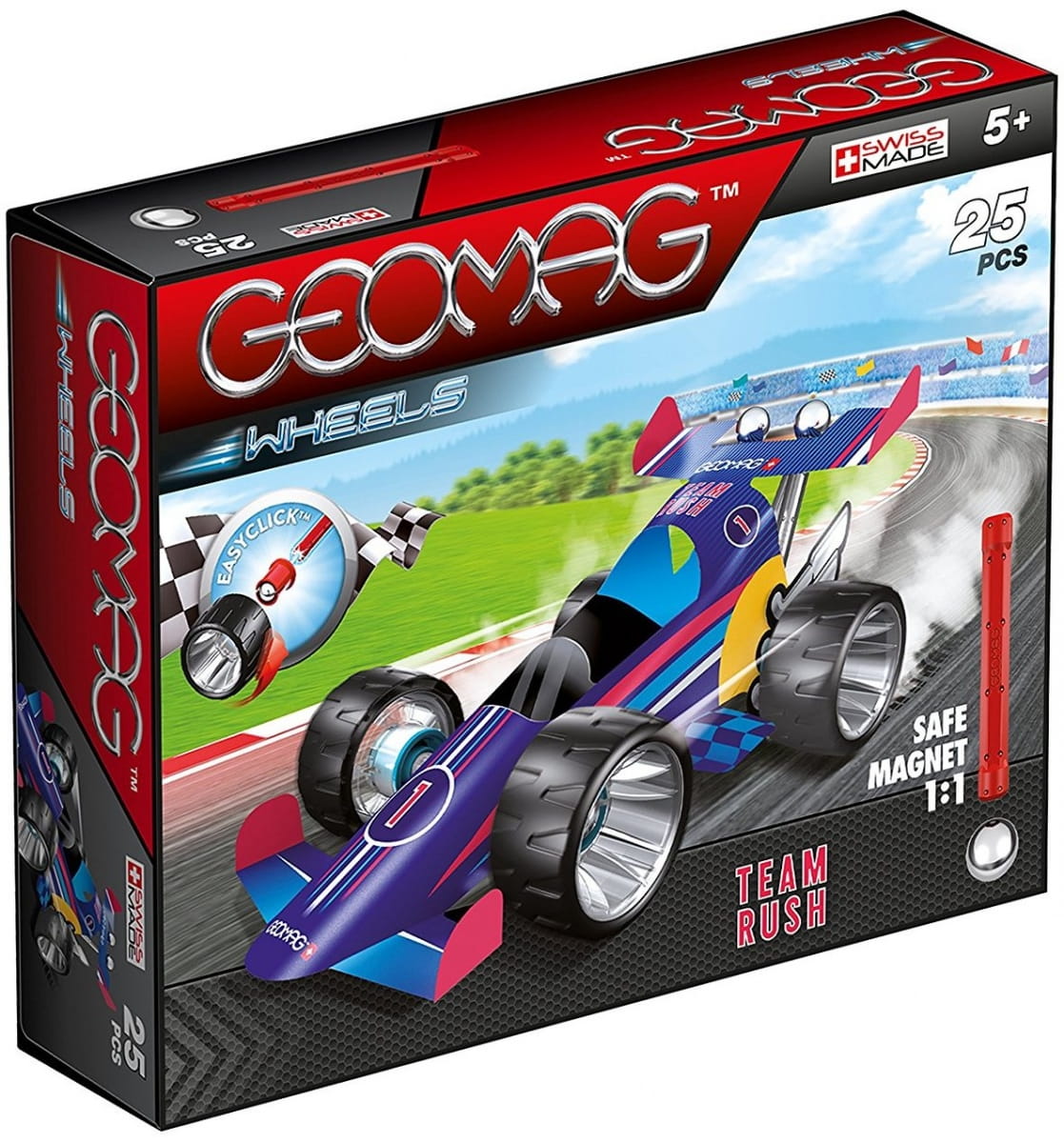 Фото Магнитный конструктор Geomag Wheels Гоночная машина - сиреневая