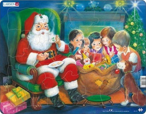 Пазл LARSEN Санта с детьми