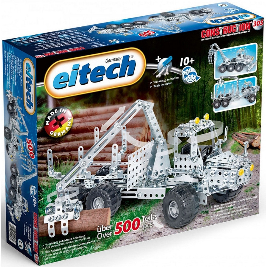 Фото Металлический конструктор EiTech Лесовоз - 500 деталей