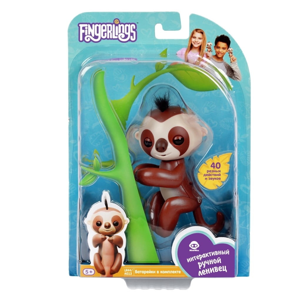 Фото Интерактивный ленивец Fingerlings Кингсли