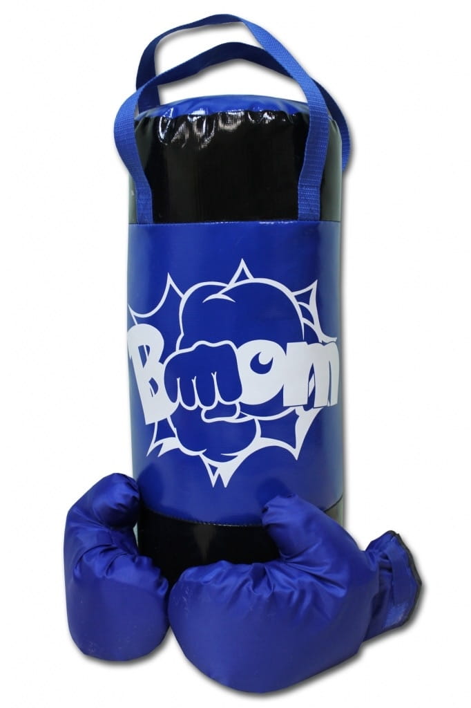 Набор для бокса BELON Груша и перчатки Boom (сине-черный)