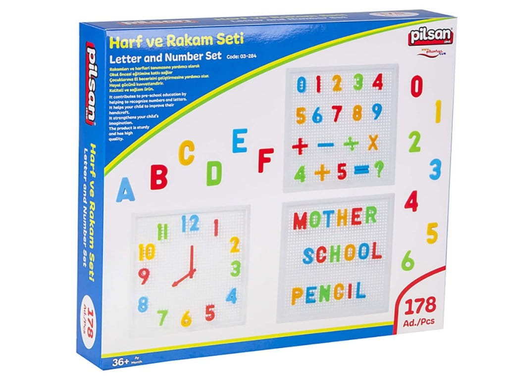 Конструктор PILSAN Letter and Number Set - 222 детали