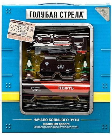 Фото Железная дорога Голубая стрела Паровоз с тендером и цистерной