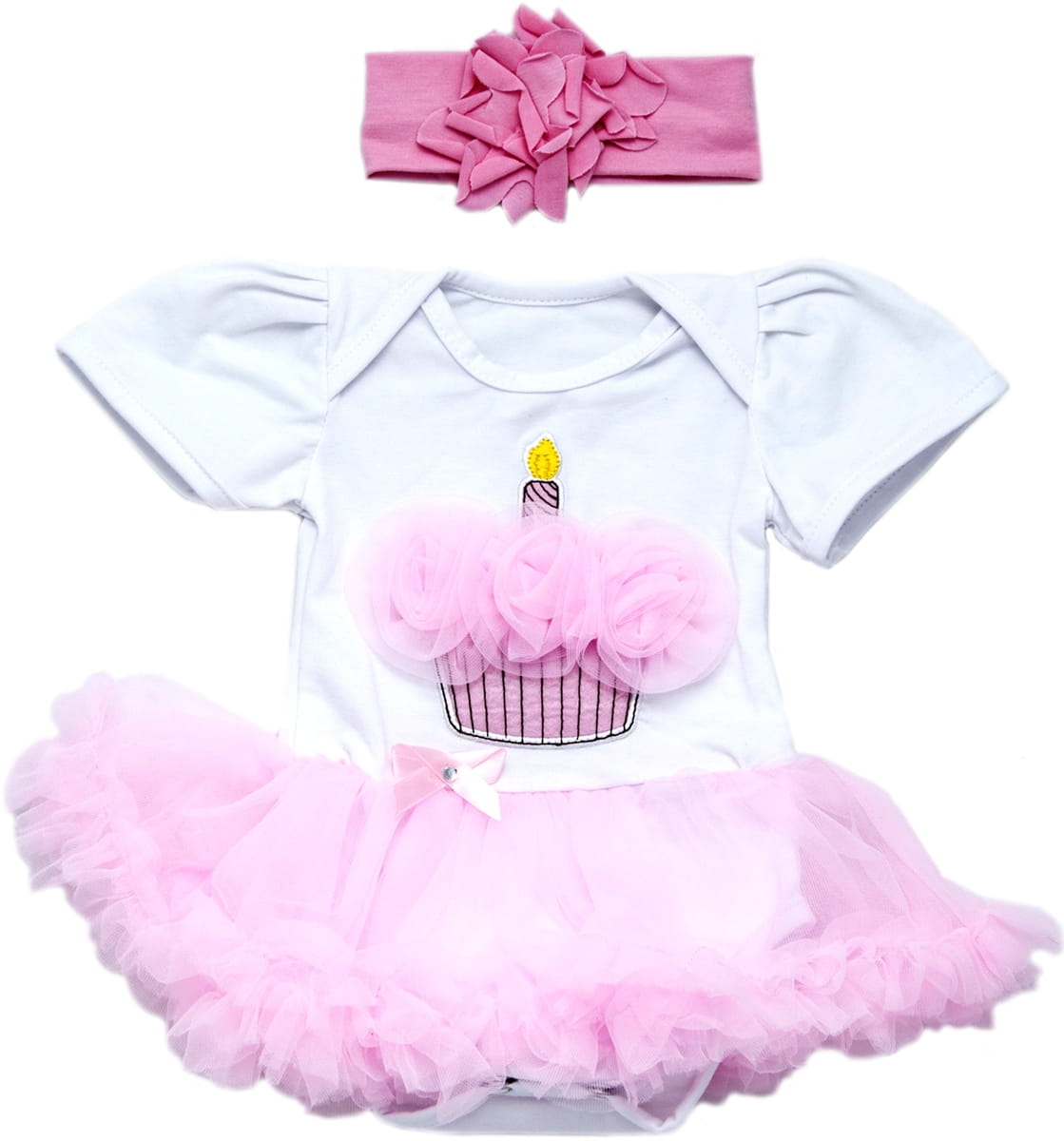 Одежда для кукол REBORN KIDS Комплект Тортик - 55 см (платье-боди, повязка на голову)