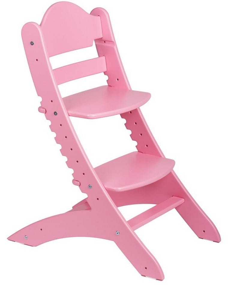 Детский растущий стул ДВА КОТА - розовый