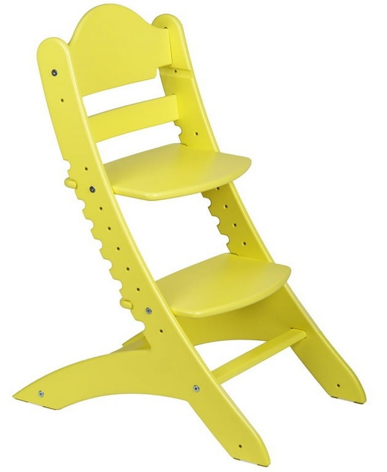 Детский растущий стул ДВА КОТА - желтый