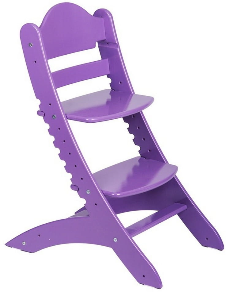 Детский растущий стул ДВА КОТА - фиолетовый