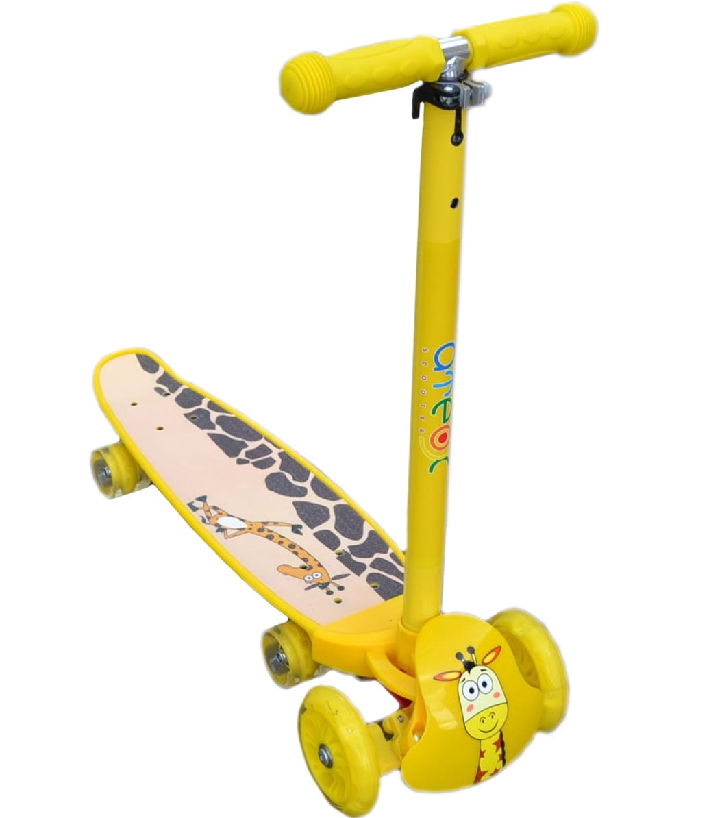 Трехколесный самокат-скейт ATEOX M-3 желтый