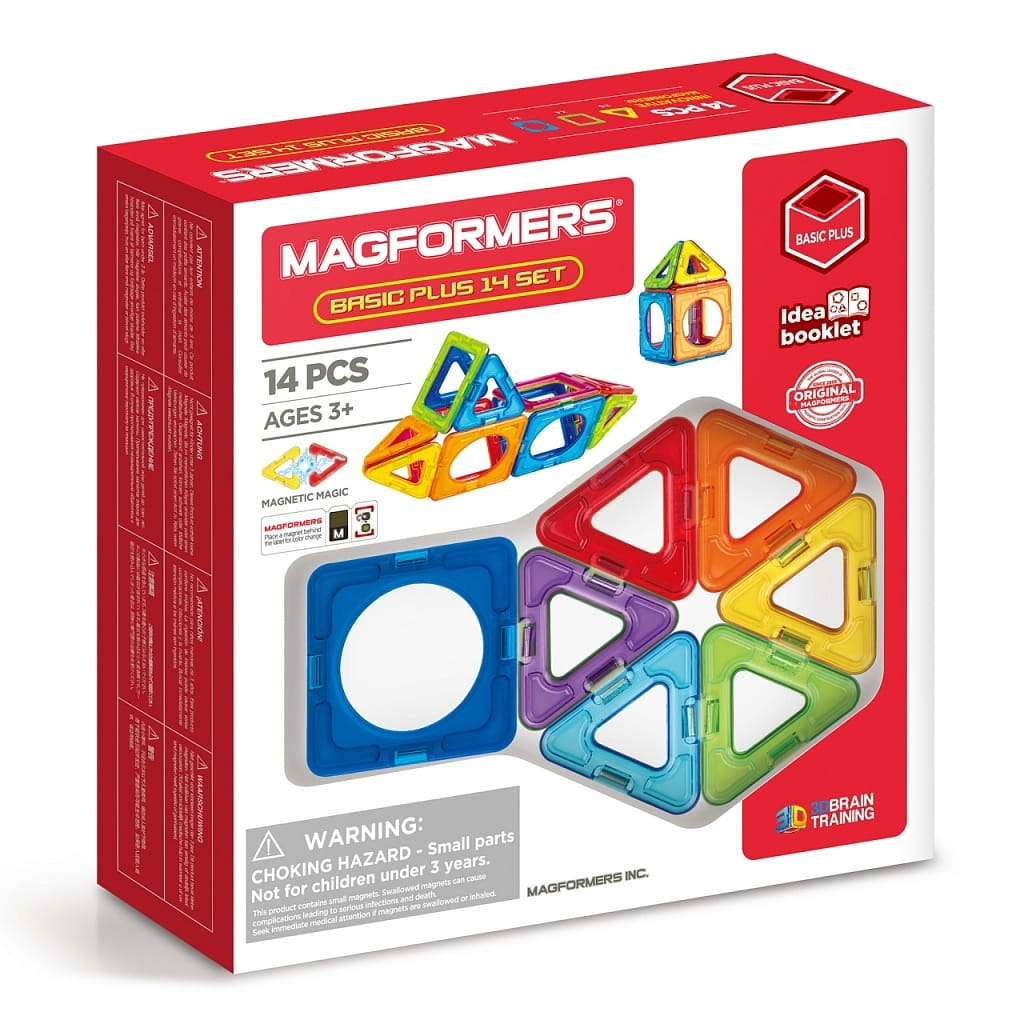 Магнитный конструктор MAGFORMERS Basic Plus 14 Set (14 деталей)