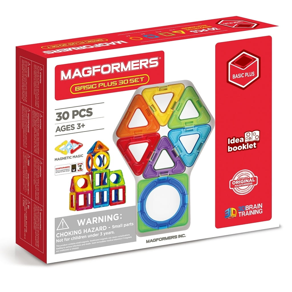 Магнитный конструктор MAGFORMERS Basic Plus 30 Set (30 деталей)