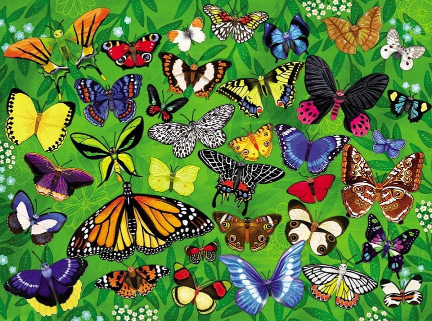Пазл CROCODILE CREEK 36 животных - Бабочки (300 деталей)