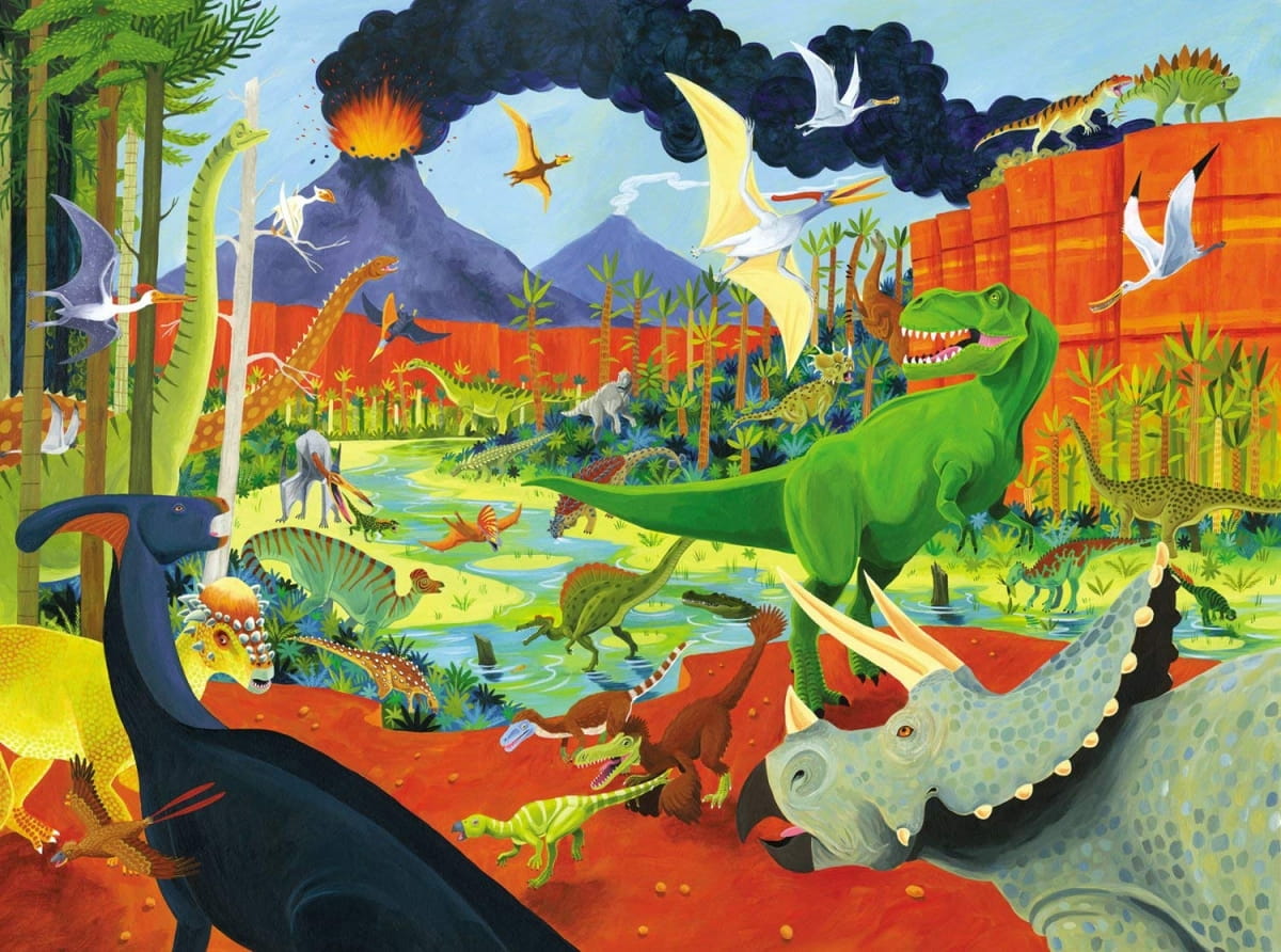 Пазл CROCODILE CREEK 36 животных - Динозавры (300 деталей)
