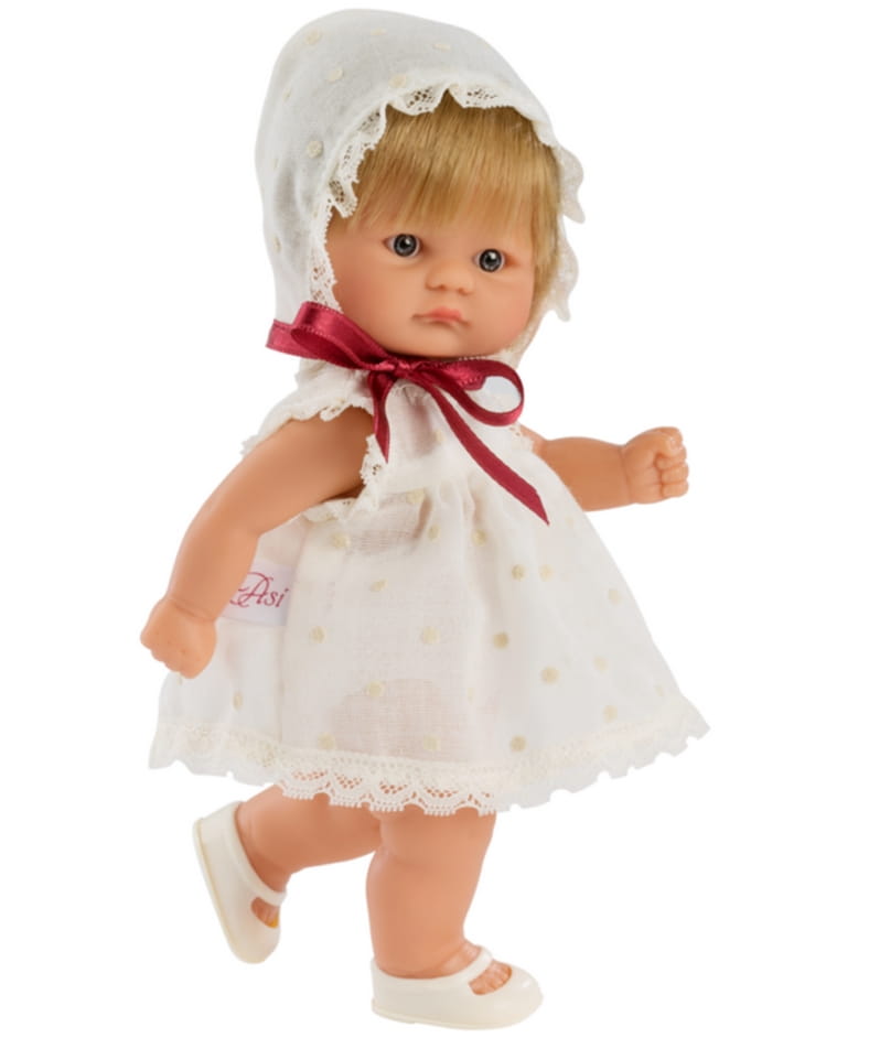 Кукла-пупс ASI - 20 см (в белом платье и чепчике)