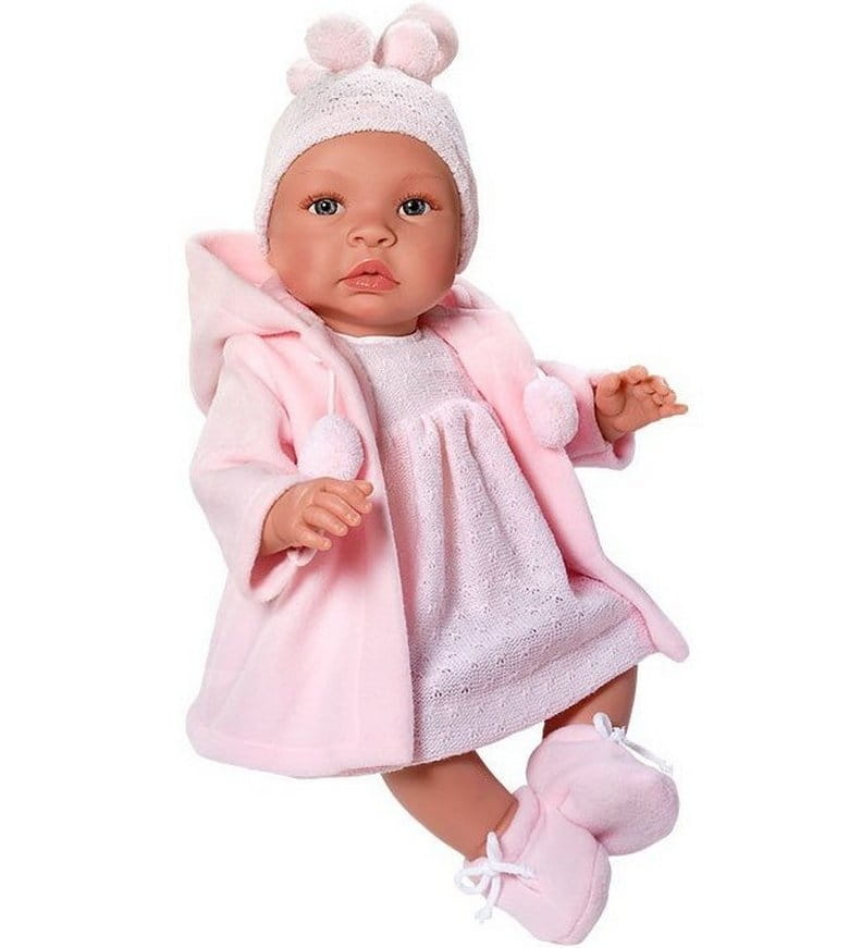 Кукла-пупс ASI Лео - 46 см (в розовом платье с теплой кофточкой)