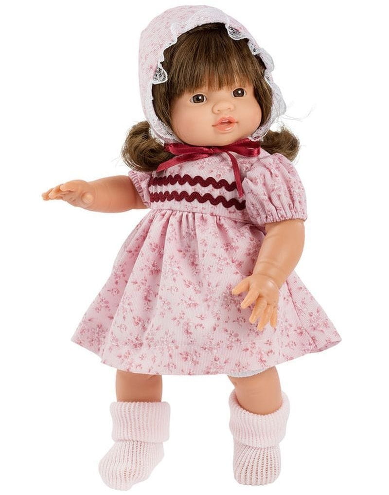 Кукла ASI Эмма c озвучкой - 36 см (в ярком нарядном платье и чепчике)