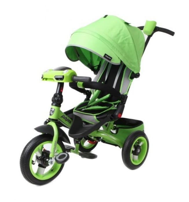 Трехколесный велосипед MOBY KIDS с разворотным сиденьем Leader-360 12x10 Air Car - зеленый
