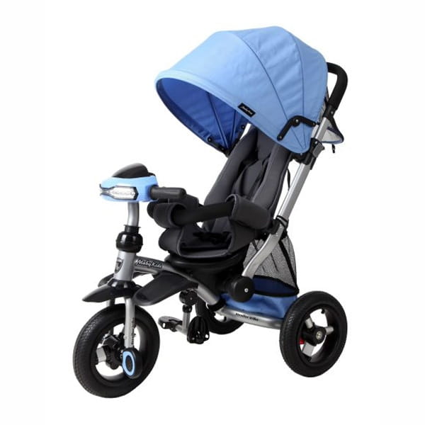 Трехколесный велосипед-коляска MOBY KIDS Stroller trike 10x10 Air Car - синий