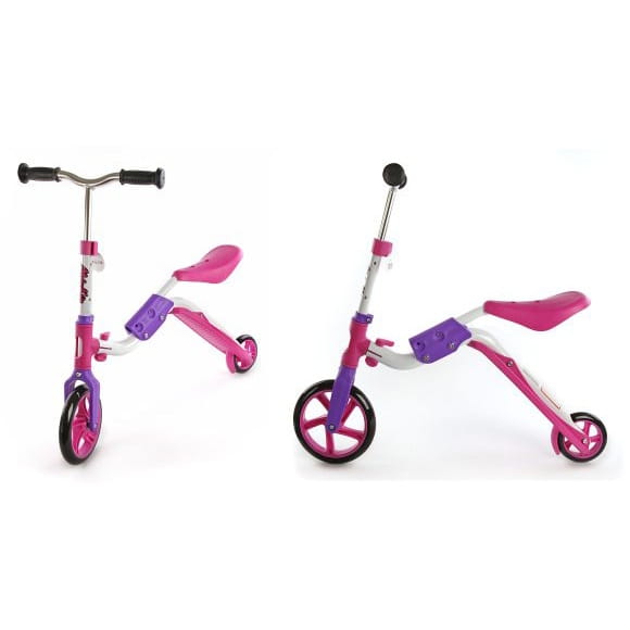 Фото Самокат Moby Kids 2 в 1 - розовый