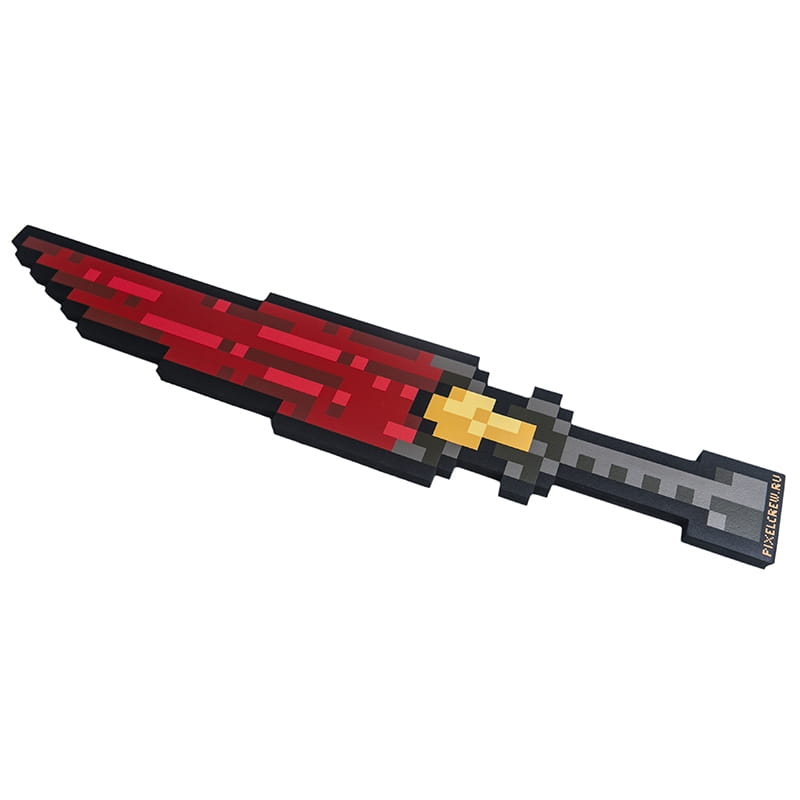 Меч PIXEL CREW Minecraft - ледяной красный (60 см)